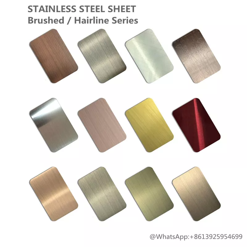 Brushed stainless steel sheets